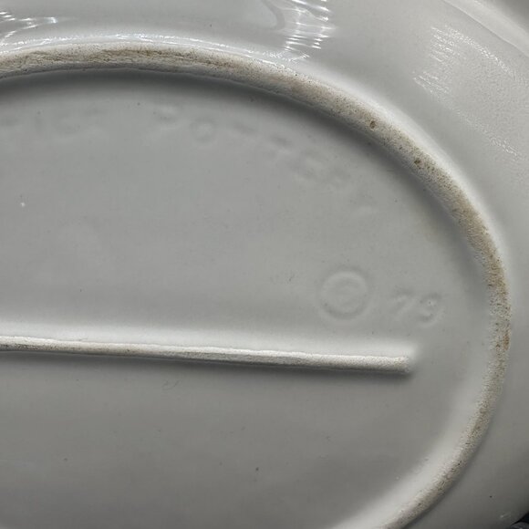 Fish Shaped Ceramic Platter Whittier Pottery USA 1979 Vintage 11in - Picture 6 of 10